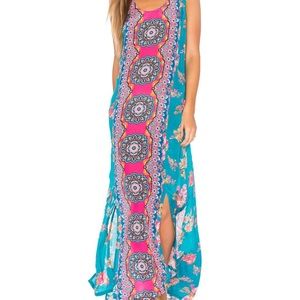 TOLANI DRESS (SZ M) COLORFUL MAXI DRESS WITH SLITs NWOT ✨